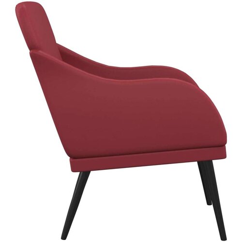  Fotelja crvena boja vina 63 x 76 x 80 cm od umjetne kože - boja crnog vina 1 Slike