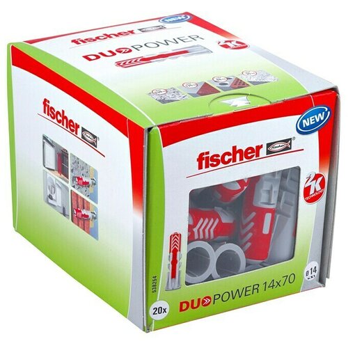 Fischer Duopower Asortiman tipli LD (Promjer tiple: 14 mm, Duljina tiple: 70 mm, 1 Kom., Prikladno za: Svi građevni materijali) Slike