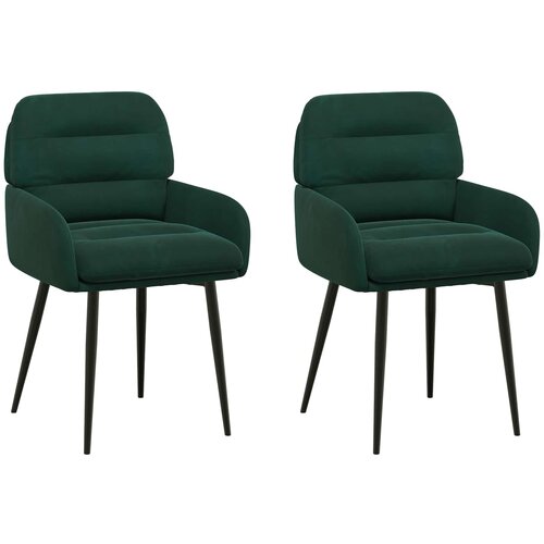 vidaXL Jedilni stoli 2 pcs Žamet Temno zelena 59 x 59,5 x 90 cm, (5000296885) Cene