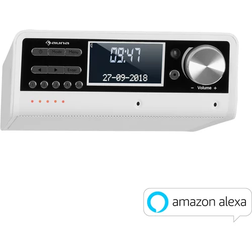 Auna Intelligence DAB+, kuhinjski radio, glasovno krmiljenje Alexa, Spotify, bluetooth, bela