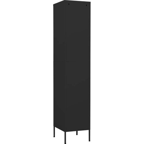 VidaXL Omara s ključavnico črna 35x46x180 cm jeklo Slike