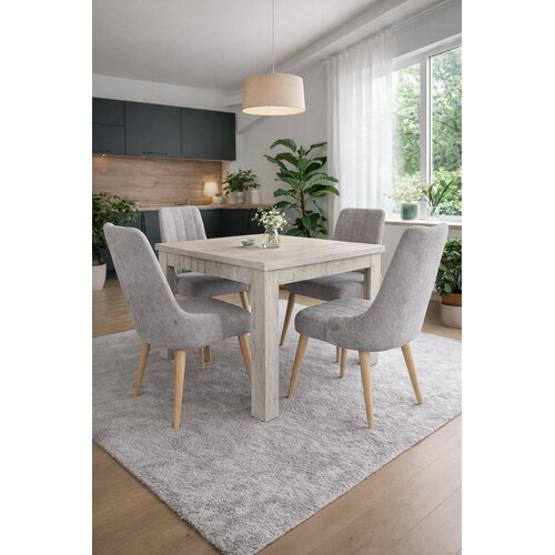 SRPT Halas Set trpezarijskih stolica HILTON, 4 komada, siva Slike