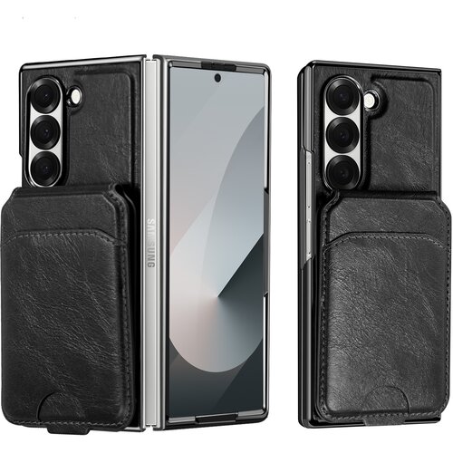 INF Magnetni ovitek za Samsung Galaxy Z Fold z držalom za kartice, denarnica z RFID blokiranjem Black Model 4, (22064473) Cene