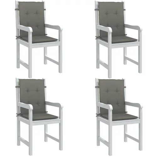 vidaXL Jastuci za stolice 4 kom prošarano tamnosiva 100x50x4cm tkanina