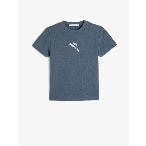 Koton T-Shirt Los Angeles Printed Short Sleeve Crew Neck