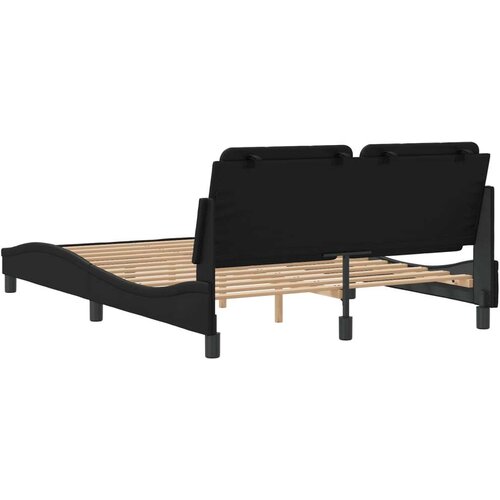 VidaXL okvir za krevet s uzglavljem crni 120 x 200 cm od umjetne kože Slike