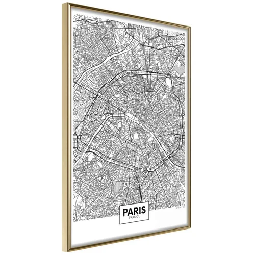  Poster - City Map: Paris 40x60