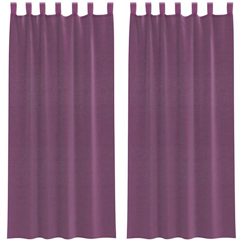 vidaXL Voile zavjese s petljama 2 kom. ljubičaste 140x225 cm - Ljubičasta 140 x 225 cm 1 s petljama Cene