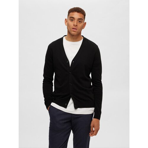 Selected Homme Pletena jopica Berg 16090146 Črna Regular Fit Slike