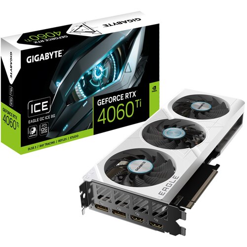 Gigabyte GeForce RTX 4060 Ti EAGLE OC ICE 8G Graphics Card - 8GB GDDR6, 128bit, PCI-E 4.0, 2550MHz Core Clock, 2 x DisplayPort 1.4a, 2 x HDMI 2.1a, NVIDIA DLSS 3, GV-N406TEAGLEOC ICE-8GD Cijene
