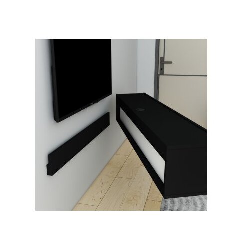 Hanah home TV komoda Denby, 160x29,6x31,4 cm, Crna Slike