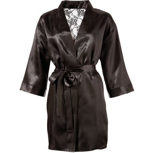 Cottelli Collection Kimono sa čipkom, crni Slike