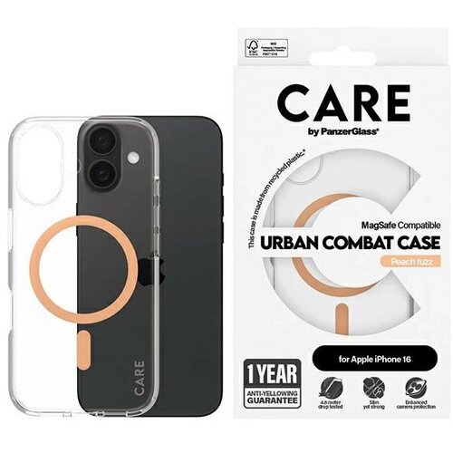 PanzerGlass CARE BY FLAGSHIP OVITEK Z ZA MAGSAFE ZA IPHONE 16 ORANŽEN, (21897873) Cene