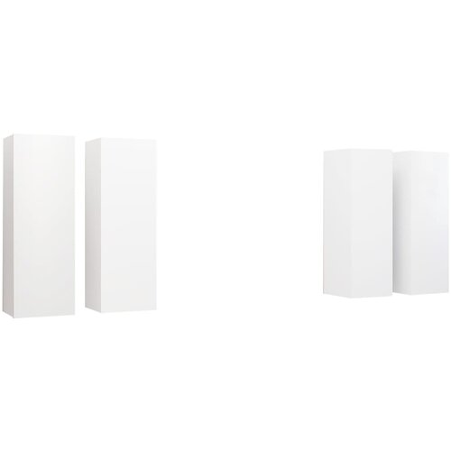 VidaXL TV omarice 4 kosi bele 30,5x30x90 cm iverna plo&amp;scaron;ča, (20913587) Slike