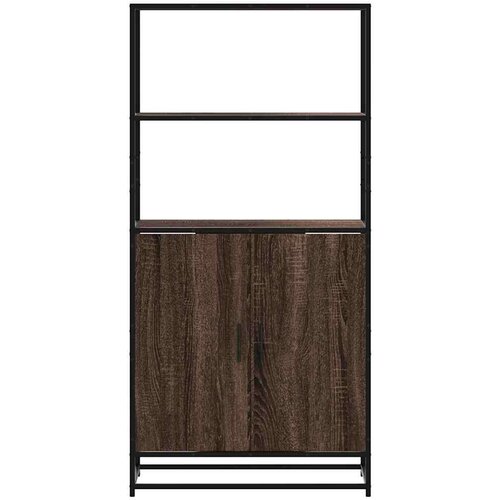 VidaXL Visoka ploča smeđi hrast 68x35x139 cm Konstruirano drvo i metal Slike