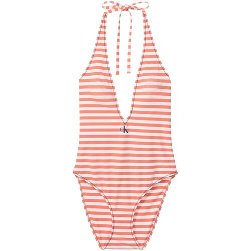 Calvin Klein Jeans Enodelne kopalke PLUNGE ONE PIECE LV00Q61216 Oranžna Cene