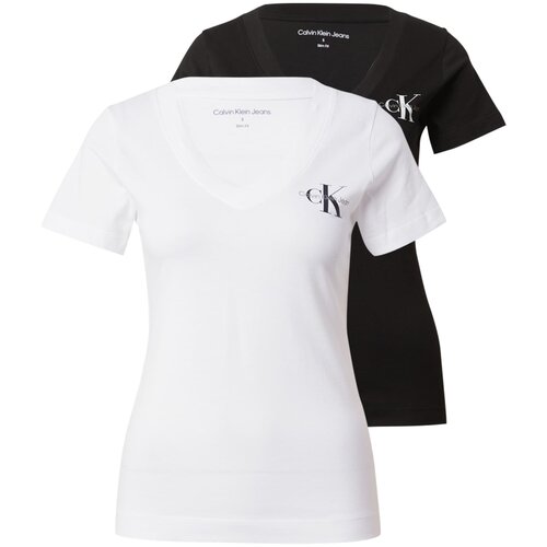 Calvin Klein Jeans Majica črna / off-bela Slike