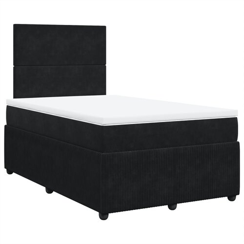 vidaXL Box spring postelja z vzmetnico črna 120x200 cm žamet, (21308082) Cene