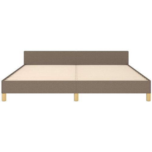 Okvir za krevet s uzglavljem smeđesivi 180 x 200 cm od tkanine Slike