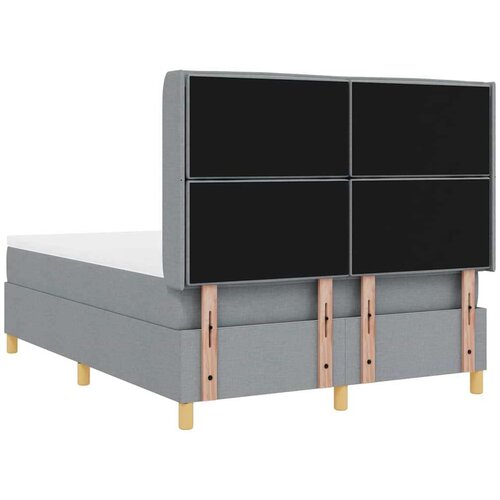 Box spring krevet Svijetlo siva 160 x 200 cm tkanina Slike
