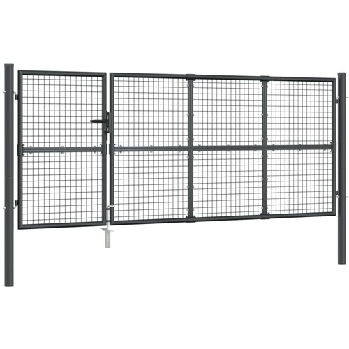 vidaXL Mrežasta vrtna vrata antracitna 350x175 cm pocinkano jeklo, (20768684) Cene