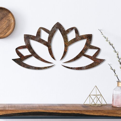 Opviq zidna dekoracija Rusty Lotus, 35x60 cm, Braon Slike