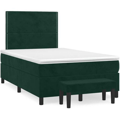  box spring s madracem tamnozeleni 120x190 cm baršunasti Cene