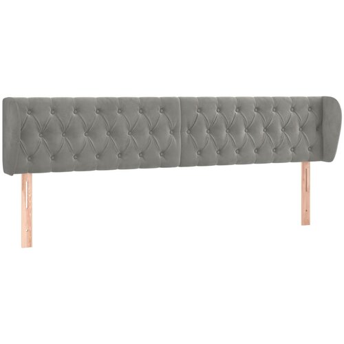 Maison Chic vzglavna omarica - nočna omarica - posteljna omarica z u&scaron;esi svetlo sivo 203x23x78/88 cm žamet, (21711214) Cene