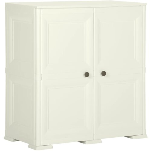 The Living Store Plastična omara 79x43x85,5 cm lesen dizajn vanilla ice - Omarica, (21435048) Slike