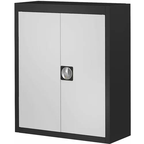 mauser Skladiščna omara, brez odprtih skladiščnih posod, VxŠxG 820 x 680 x 280 mm, dve barvi, korpus črn, vrata siva