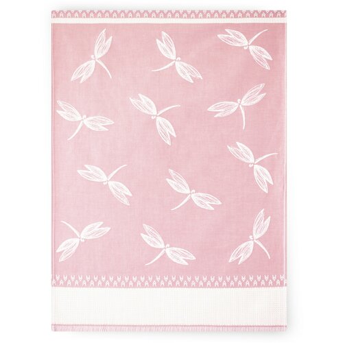 Zwoltex Unisex's Dish Towel Ważki Pink/Pattern Slike