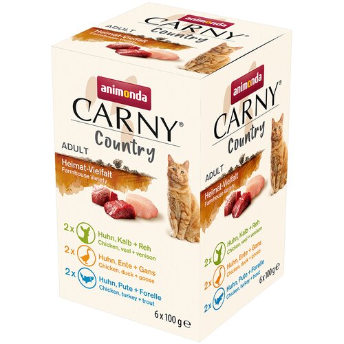 animonda Carny Country Adult multi pakiranje 6 x 100 g - Regionalna raznolikost (3 vrste) Cijene