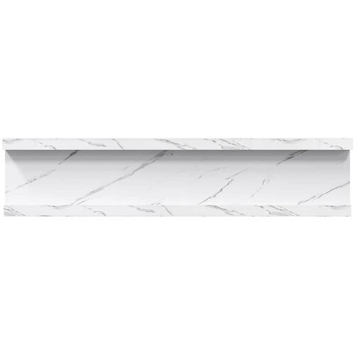  Polica na zidu s policom 2 pcs Bijeli mramor 40 x 9 x 3 cm Slike