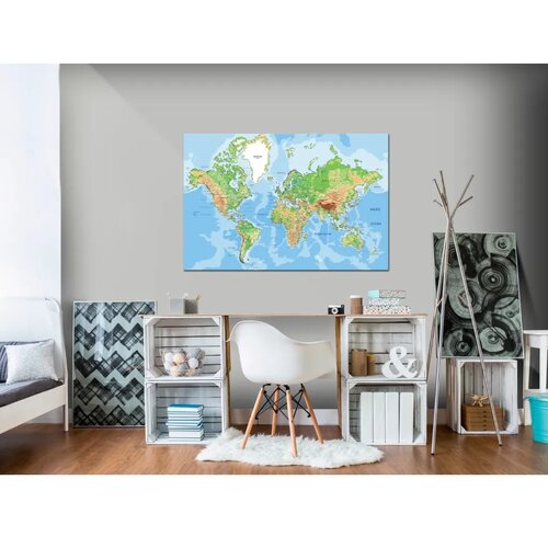  Slika na plutenoj podlozi - World Geography 90x60 Cene