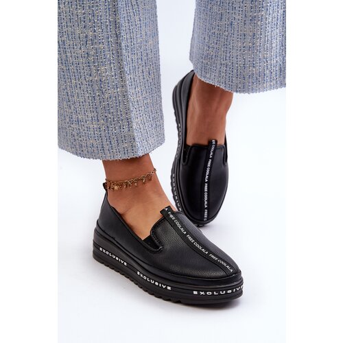 Kesi Women's leather platform shoes S.Barski black Cene