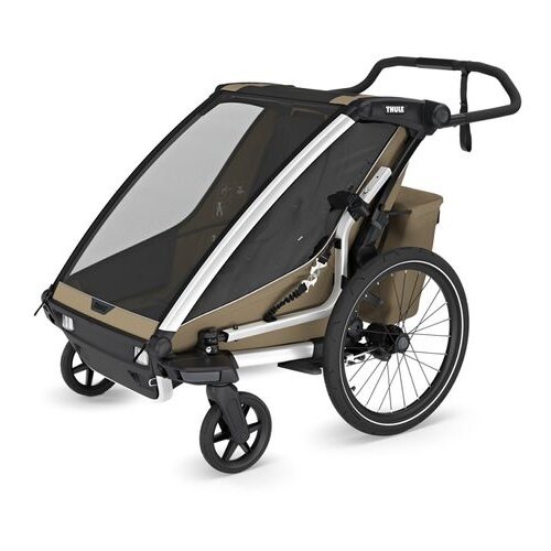 Thule Chariot Cross 2 double multifunkcionalna sportska prikolica za bicikl - 2 djece, bež Cijene