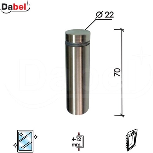 Dabel distancer za staklo DST1 Inox fi22x70mm DP1 Slike