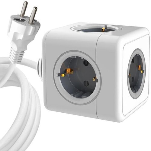 MicroConnect Razdelilnik PowerCube, 5 vtičnic 1,5m kabel, bel, (5000117644) Cene