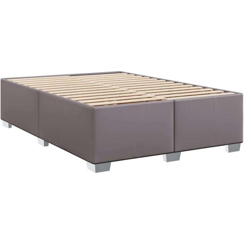 vidaXL Krevet s oprugama i madracem sivi 140x200 cm od umjetne kože Cijene
