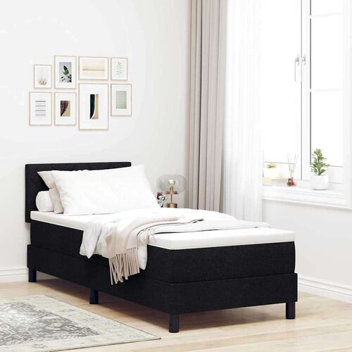 Box spring krevet s madracem Crna 80 x 200 cm tkanina Slike