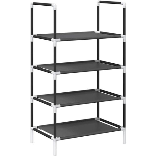 Maison Chic Regal za čevlje - Polica za čevlje 4-Tier Black 44x28x77 cm Netkana tkanina, (21776511) Slike