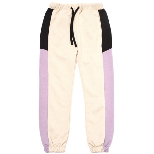 Trendyol Beige Color Block Girl Knitted Thin Sweatpants Slike