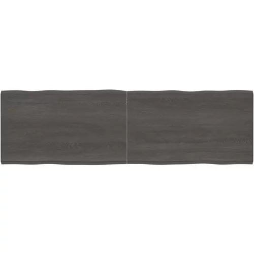 Stolna Mizna plošča temno siva 200x60x6 cm obdelana trdna hrastovina, (20979662)
