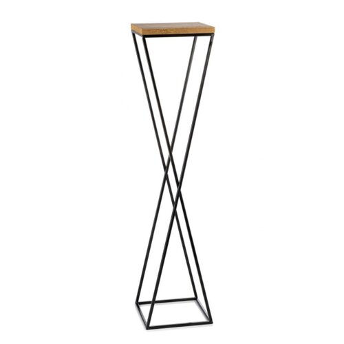  Stalak za cveće LOFT 100x24 cm crna/braon Slike