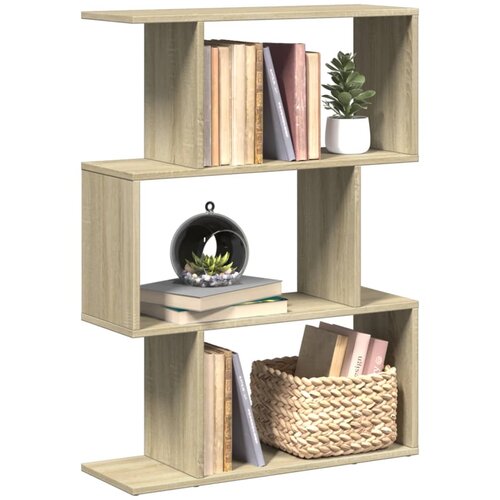 Pregrada regal za knjige 3 razina hrast 70x24x97 cm drveni Cijene