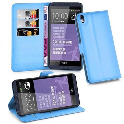 Cadorabo Ohi&scaron;je, združljivo z HTC Desire 816 v nebesno modra - Za&scaron;čitni ovitek z magnetnim zapiranjem, stoječo funkcijo in režo za kartice, (20550784) Cene