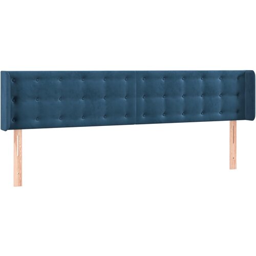 Maison Chic vzglavna omarica - nočna omarica - posteljna omarica z u&amp;scaron;esi temno modro 203x16x78/88 cm žamet, (21710353) Slike