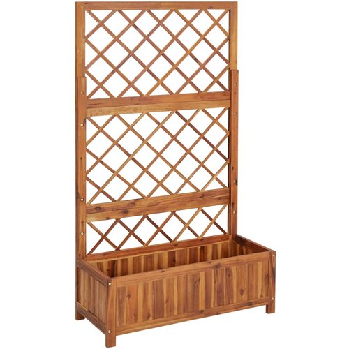 vidaXL Visoka greda z oporno mrežo 85x38x150 cm trden akacijev les Cene