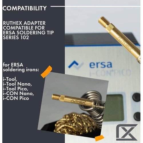 Ruthex 2x adapter za vrh lemilice za seriju ERSA 832, 842 i 102 - 1 kom Slike