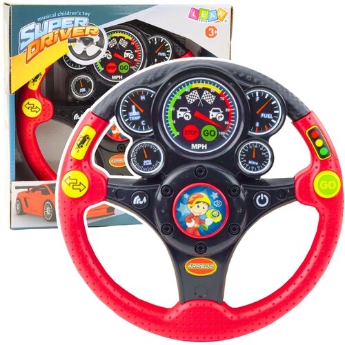  Interaktivni volan za djecu sa zvučnim i svjetlosnim efektima SUPER - crveni Cijene